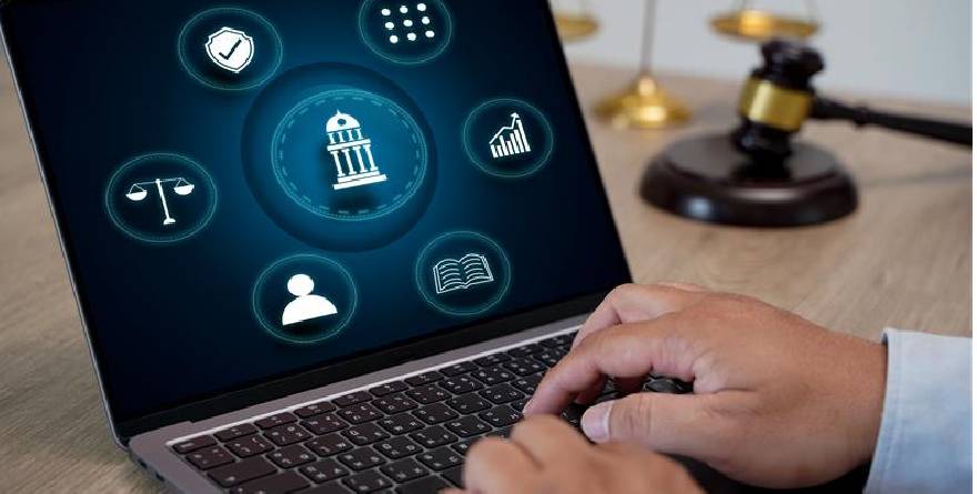 Lawyers working in Laptop